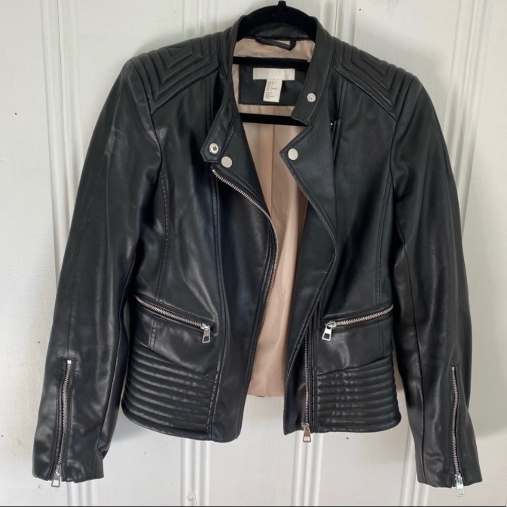 H&M faux leather jacket